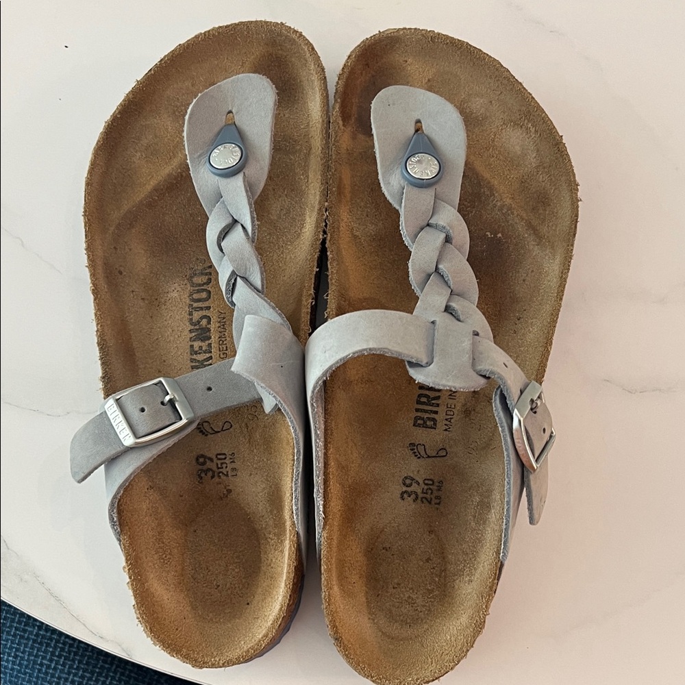 Birkenstock Light Gray Braided Sandals